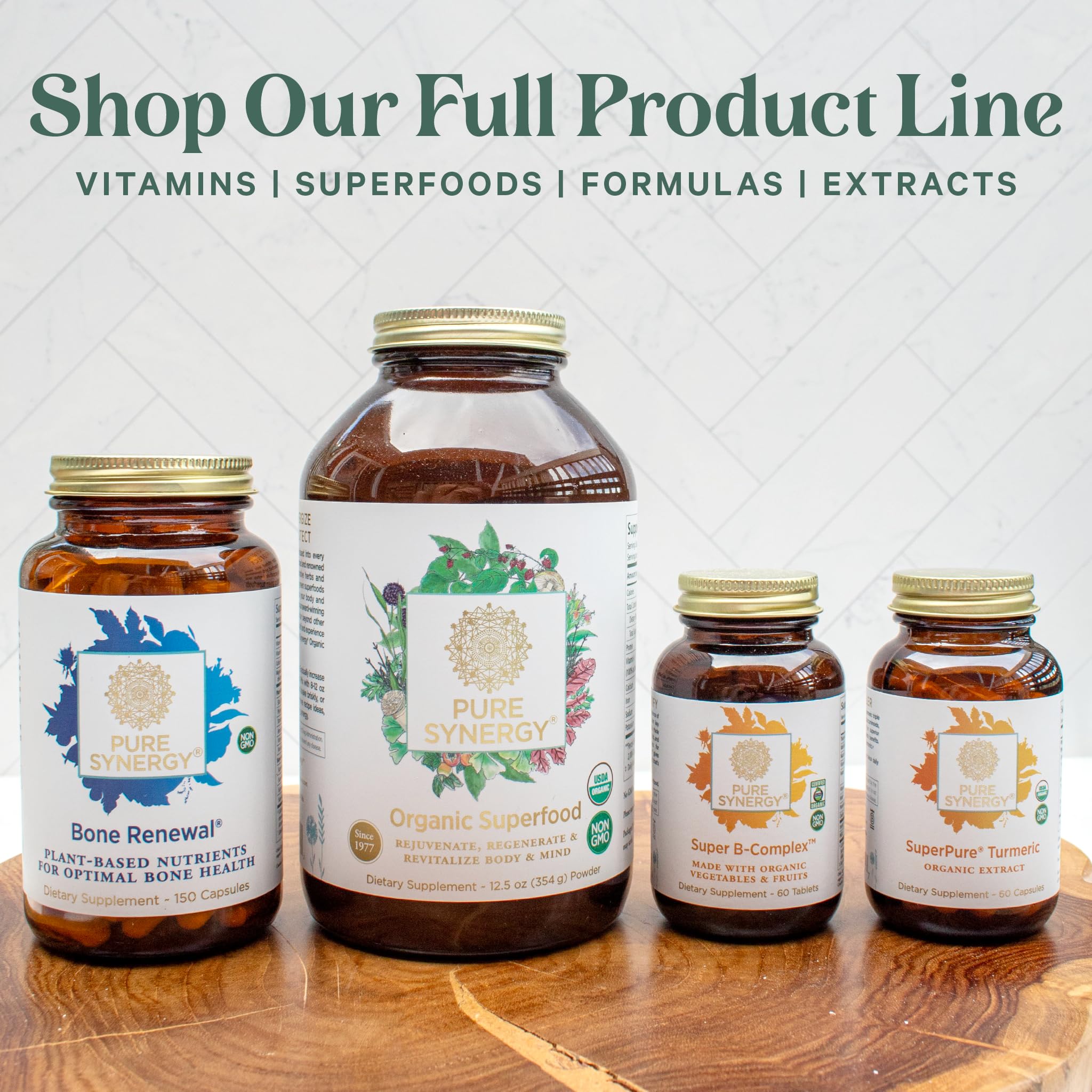 Product bottle with ingredients layout