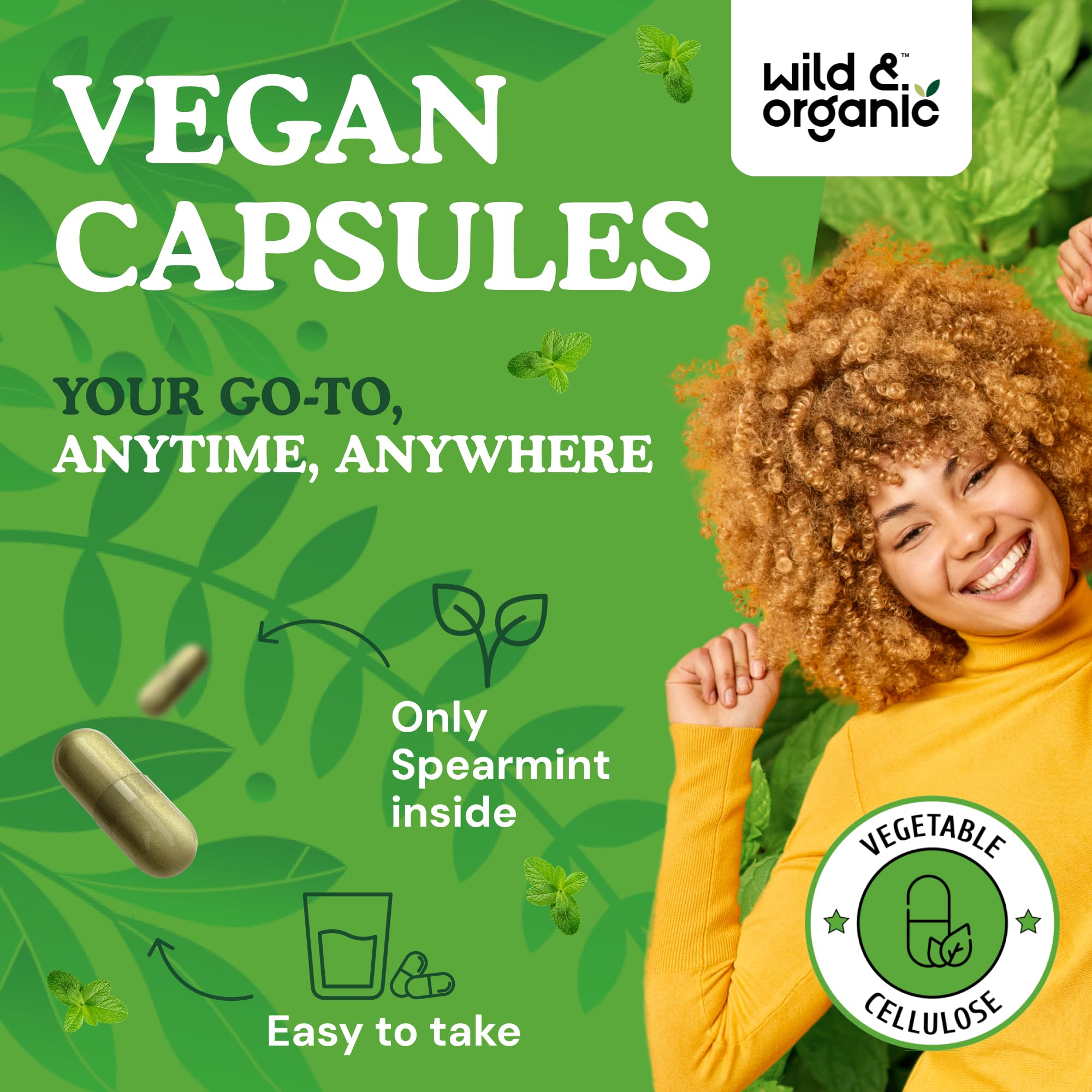 Bottle with label highlighting digestive support