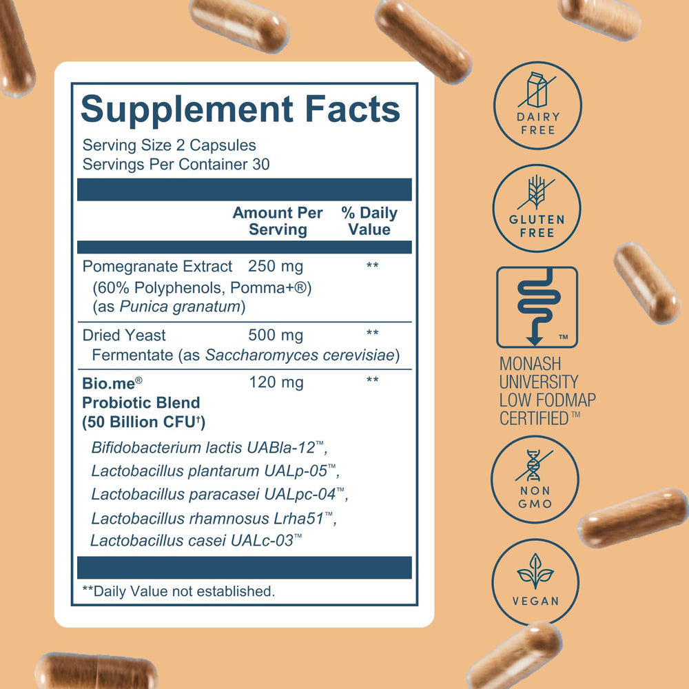 Front label highlighting 60 capsules and 30 servings