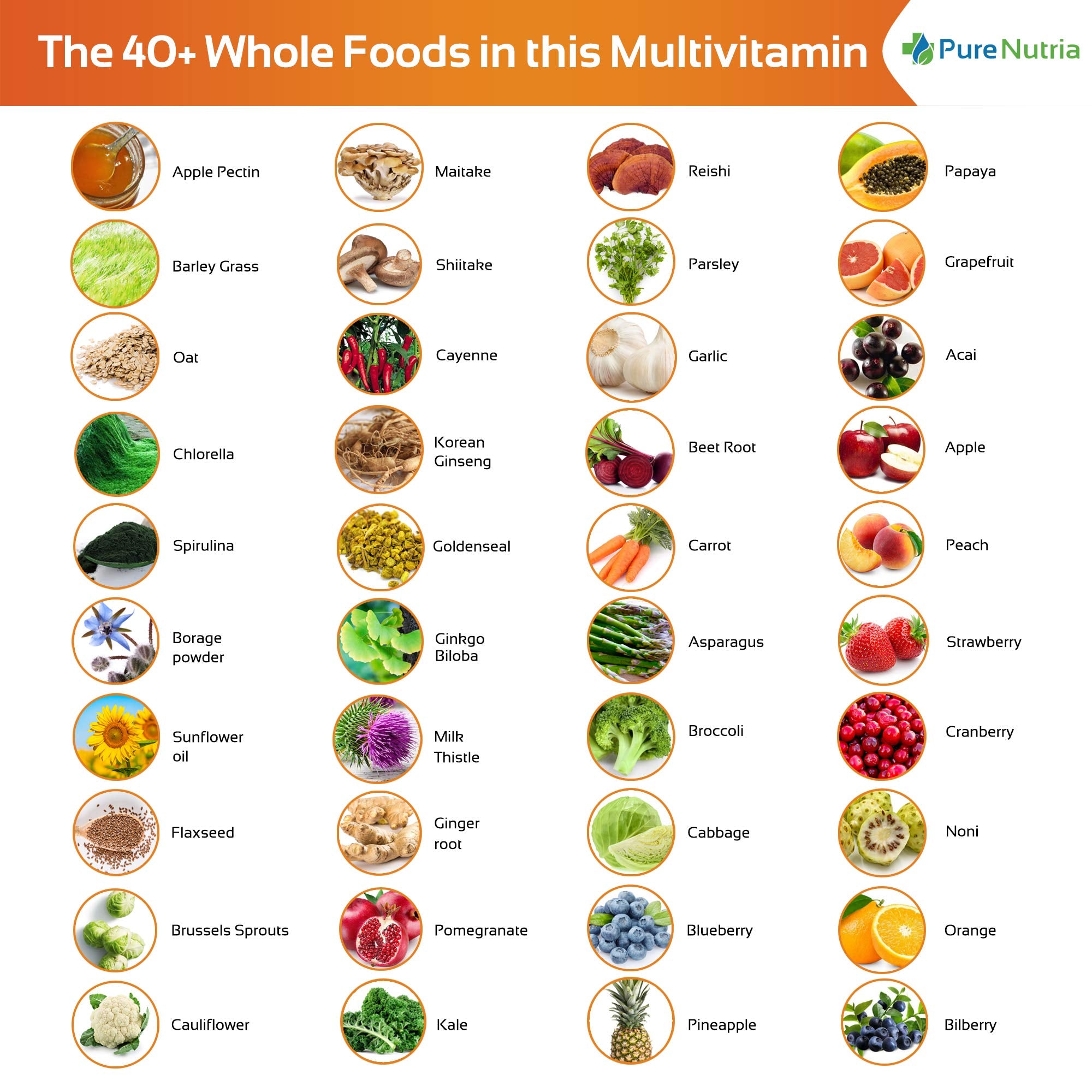 Front label on the multivitamin bottle