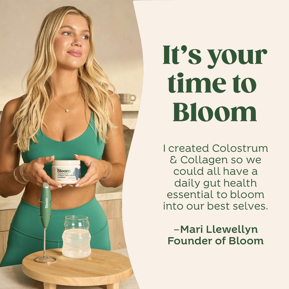 Spoon with strawberry colostrum powder served in a glass