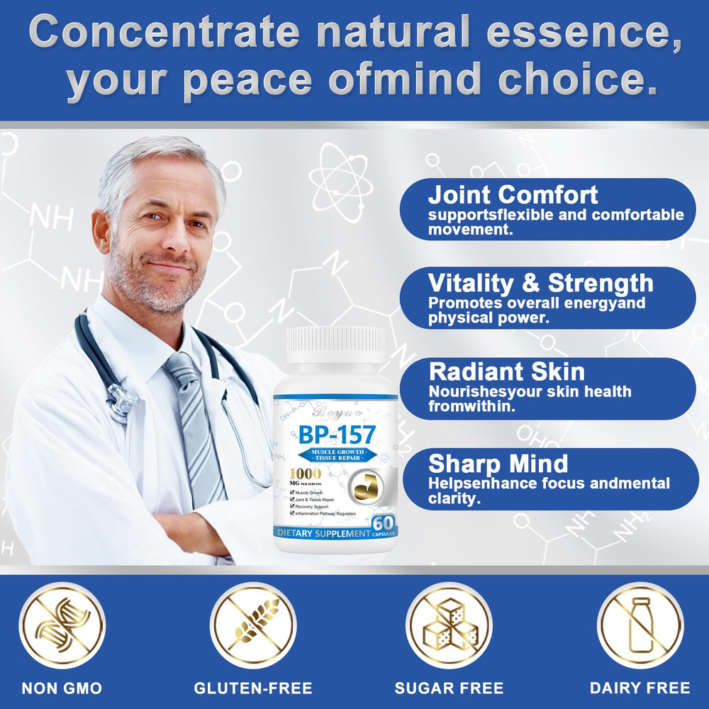 BOYAO BP157 capsules pour—portable post-workout recovery option.