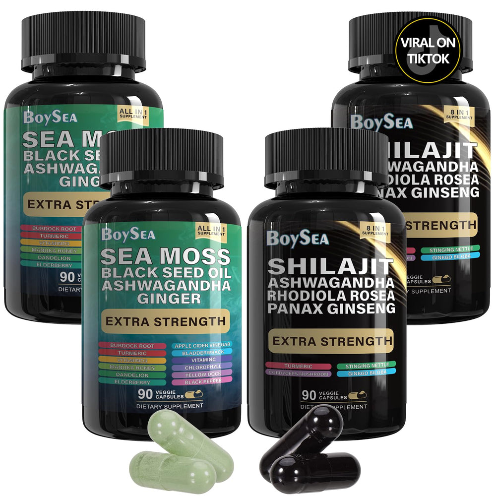 Boysea Shilajit and Sea Moss bundle front view