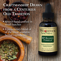 Close-up of Woodstock BP Balance Formula bottle