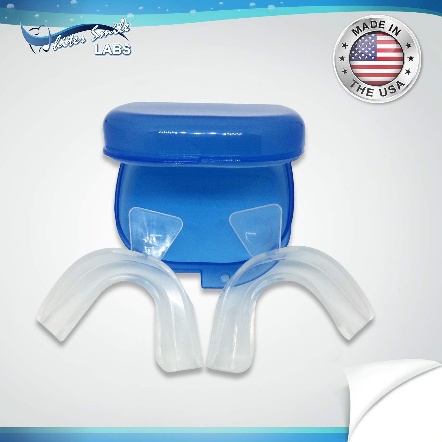 Close up of BPA-free thin moldable whitening trays