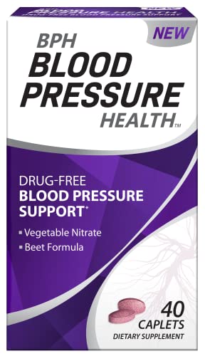 Front view of BPH caplets bottle with purple beetroot label