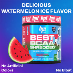 Ingredients list for BPI Best BCAA Shredded Watermelon ICE