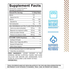 Keto Bomb Coffee Creamer tub labeling