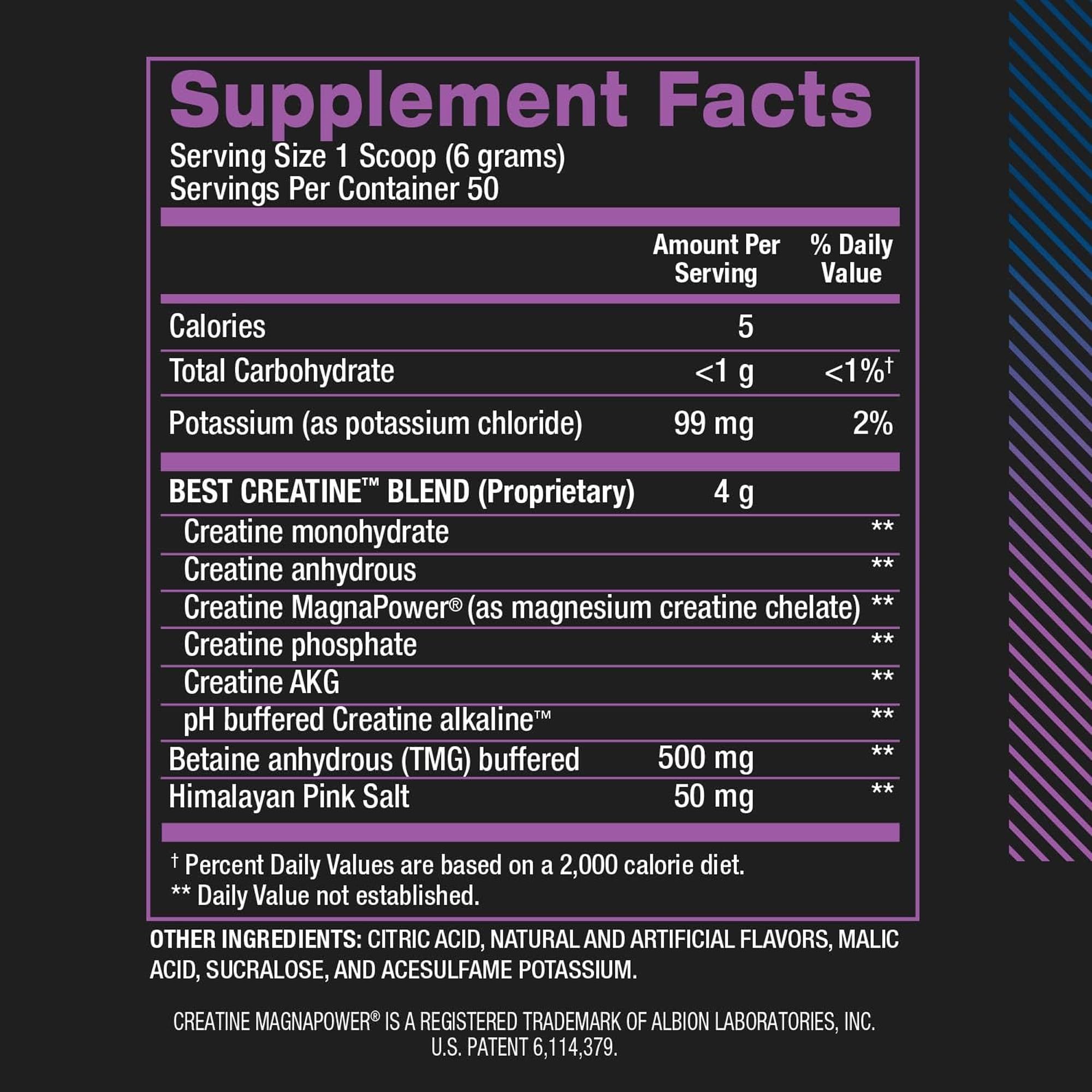 Fruit Punch flavored Best Creatine with a scoop