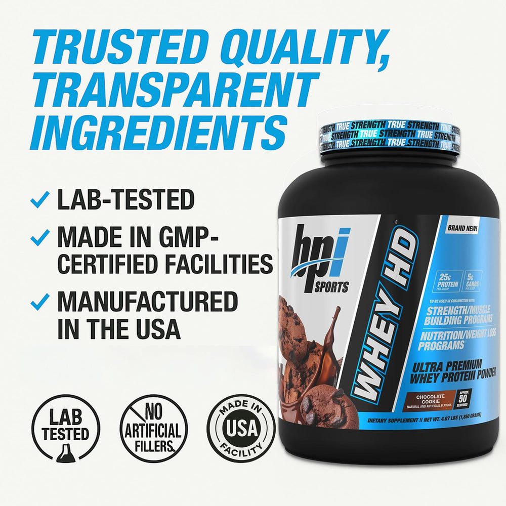 BPI Sports Whey HD shake glass shows smooth mixability after workouts