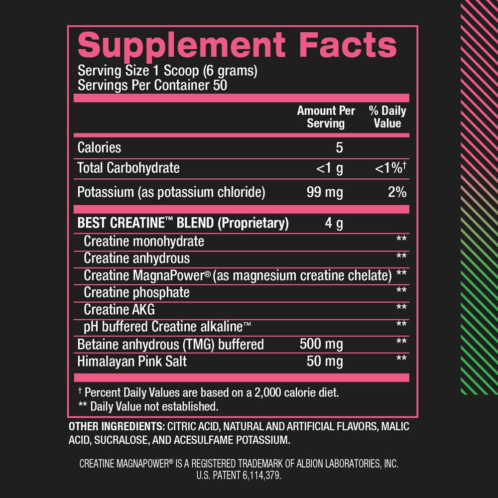 Serving scoop and 50 servings label