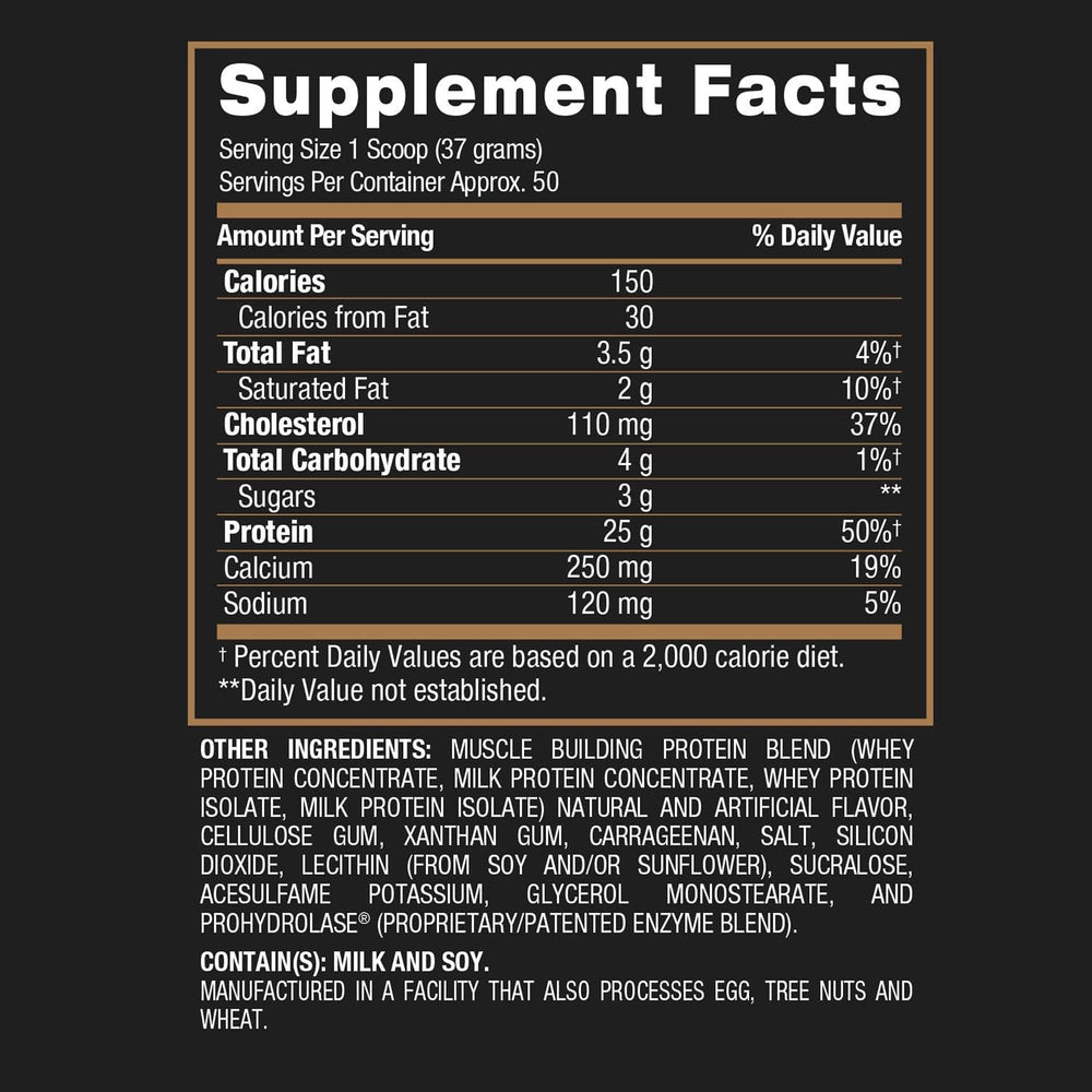 BPI Sports Whey HD ingredients panel highlights protein blend and enzymes.
