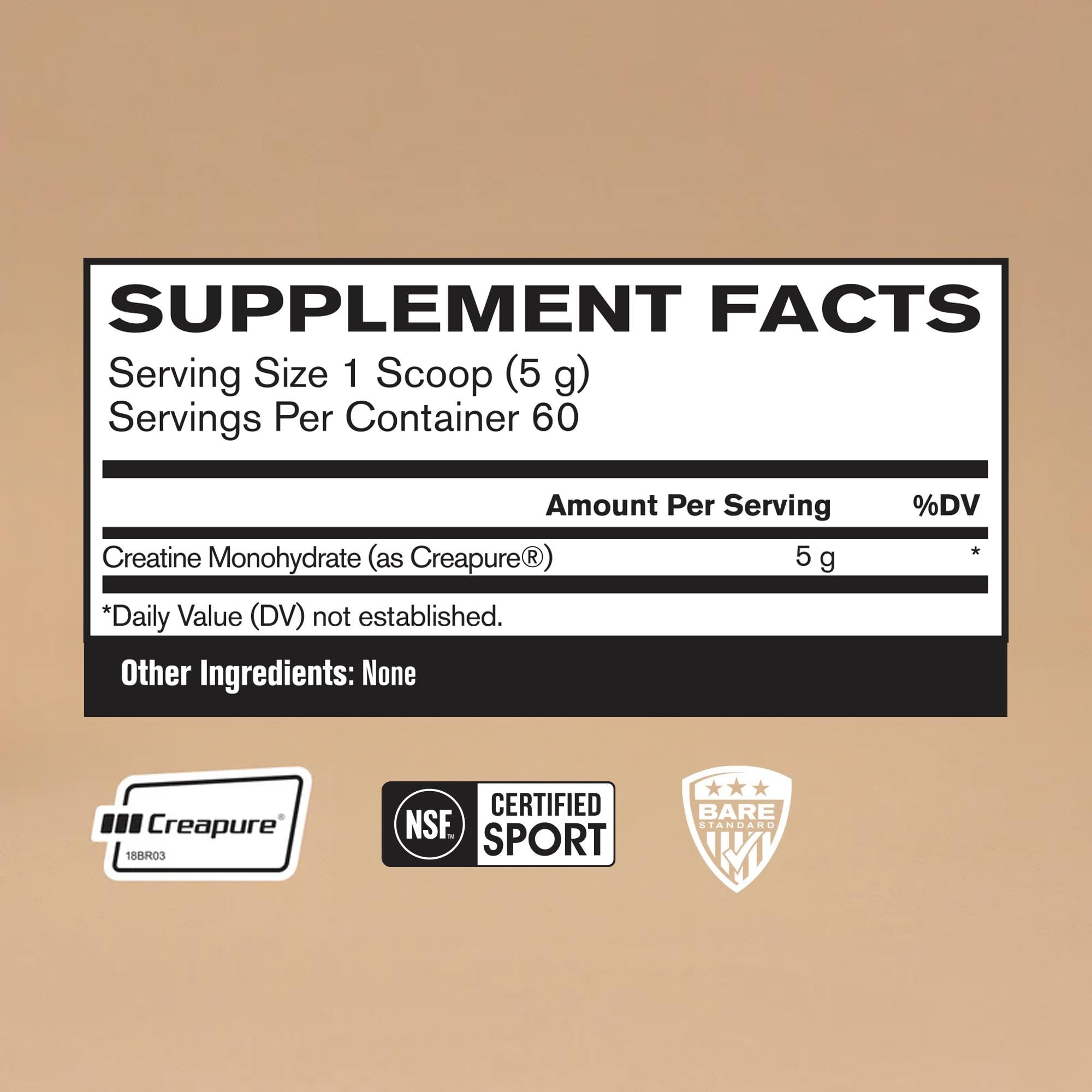 Close-up of unflavored creatine monohydrate powder