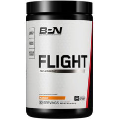 BPN Flight Pre Workout Mango flavor bottle front view
