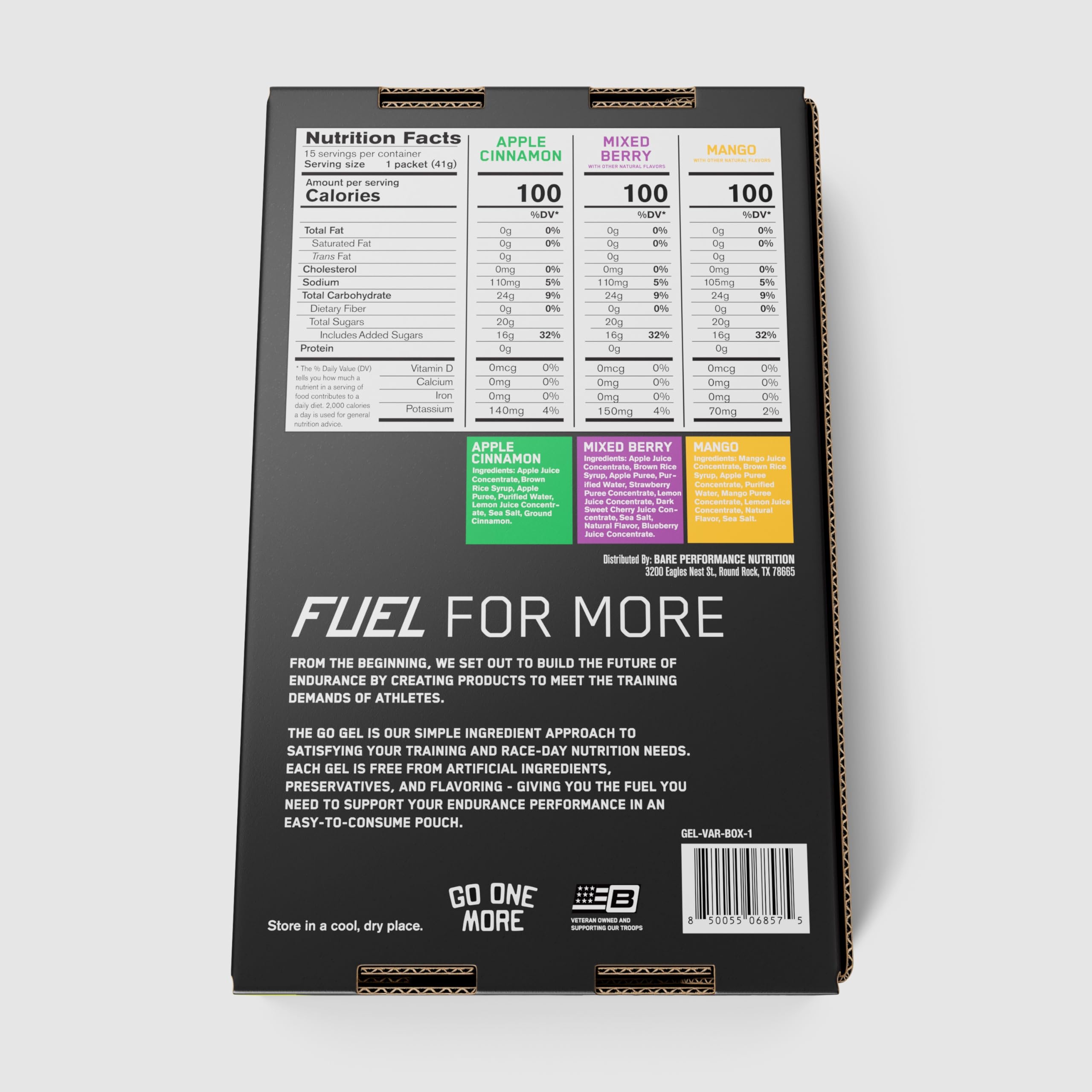 Vegan and gluten-free energy gel
