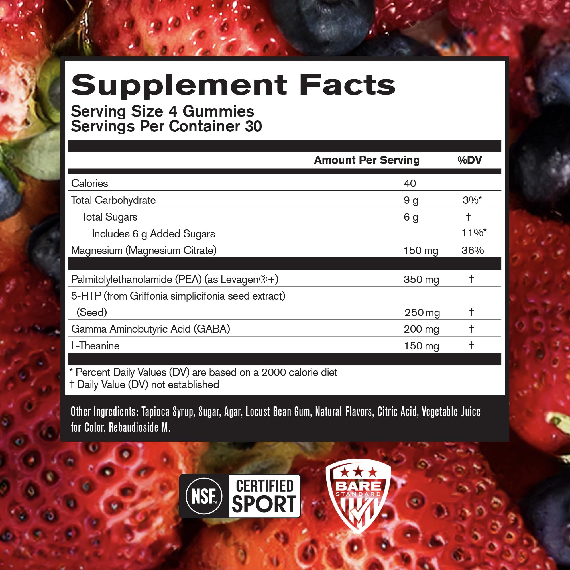 Pack shot of BPN Peak Sleep Gummy Berry