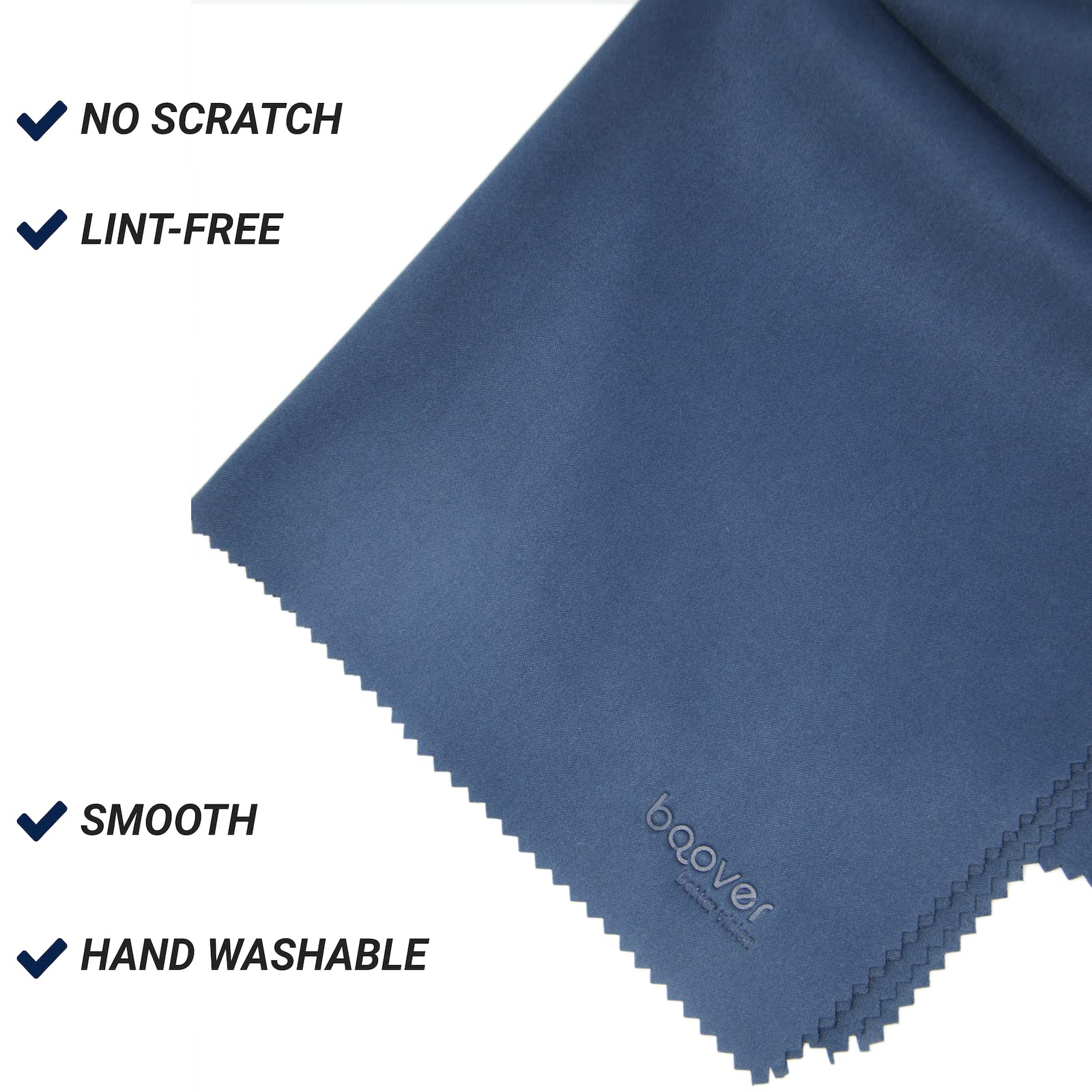 Six individually packaged blue microfiber cloths for on-the-go cleaning