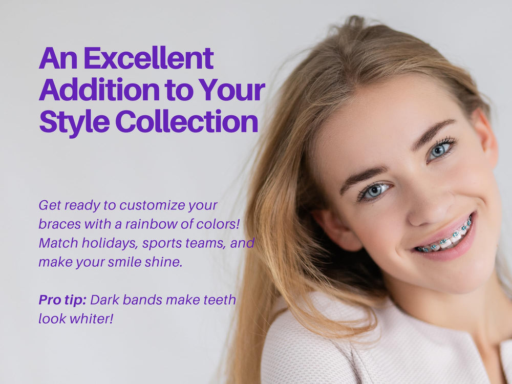 Comfortable elastic color ties for braces