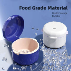 Compact portable denture storage box