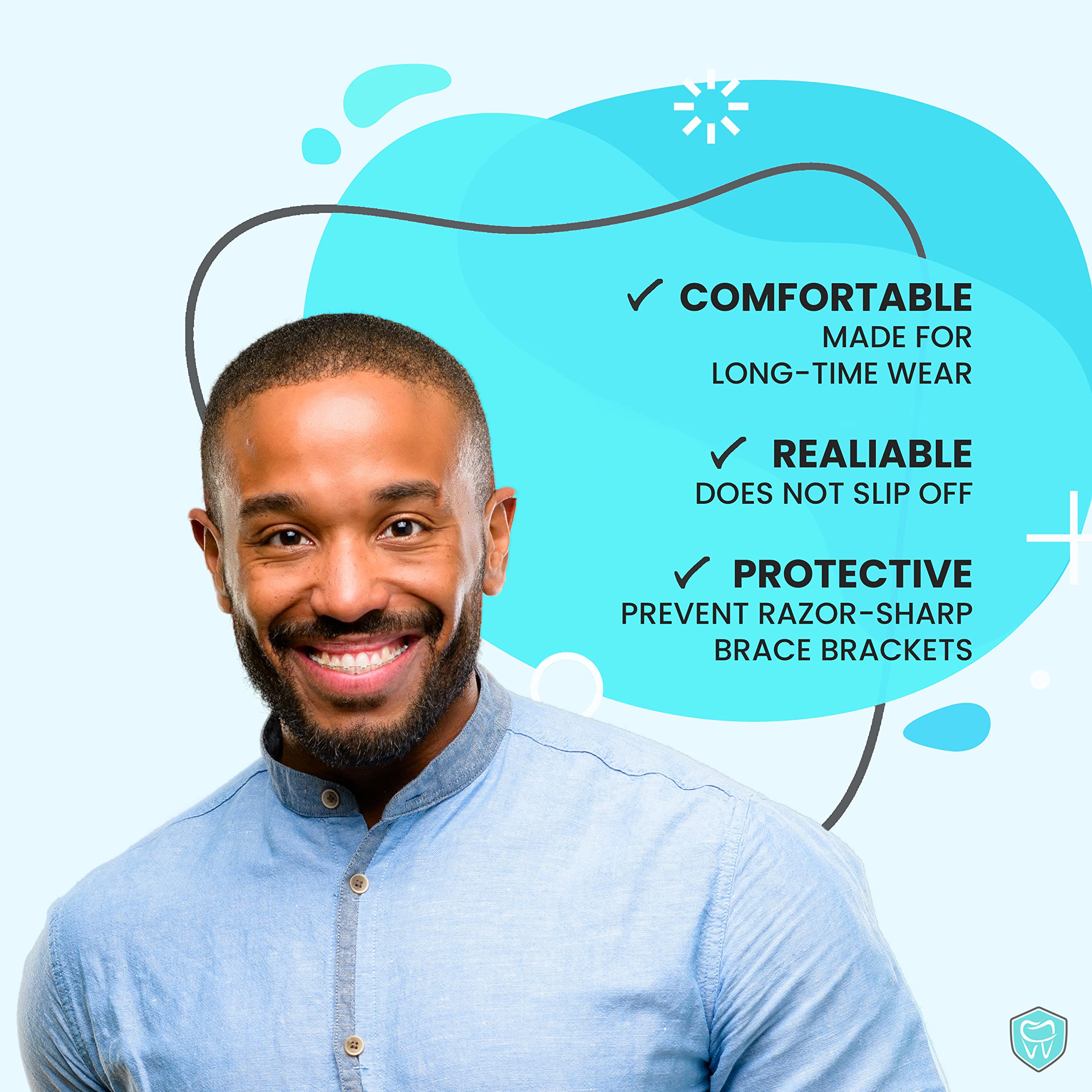 Braces wax staying in place to prevent irritation
