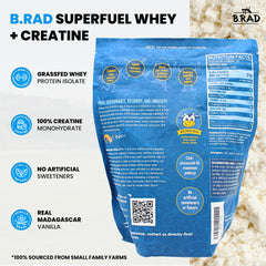 B.rad Superfuel creatine-boost closeup highlights added creatine for training support.