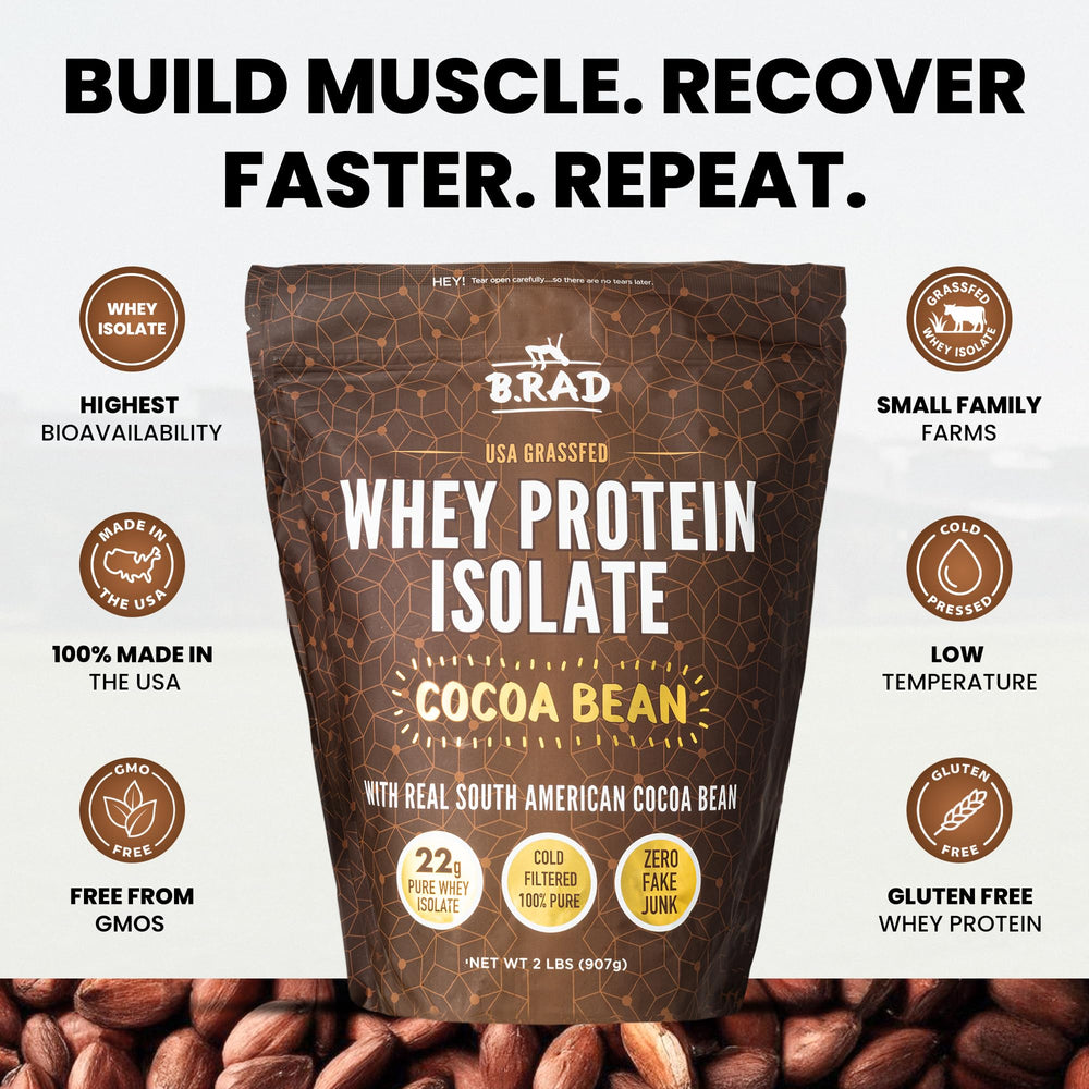 B.rad whey in a shaker demonstrates easy mixing and creamy chocolate flavor.