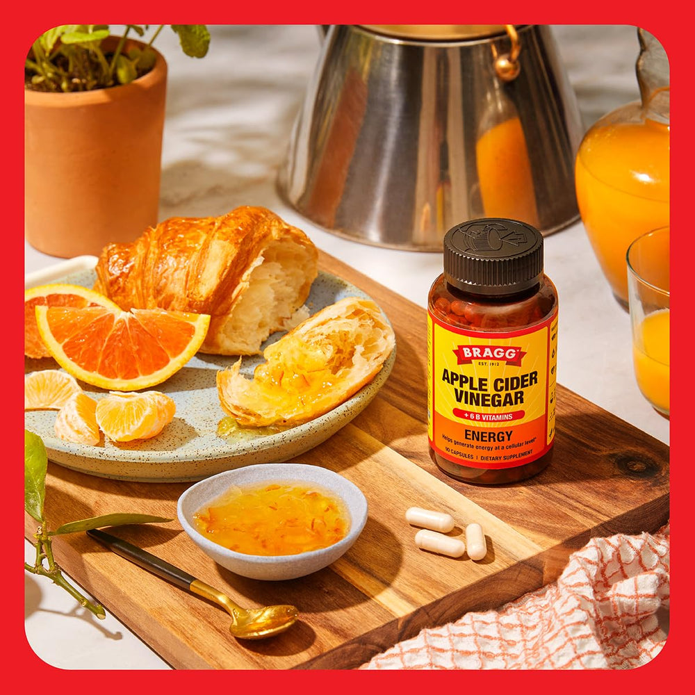 Comparison graphic: Bragg ACV capsules vs gummies