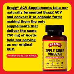 ACV capsules with immune-support graphic showing Vitamin D and Zinc