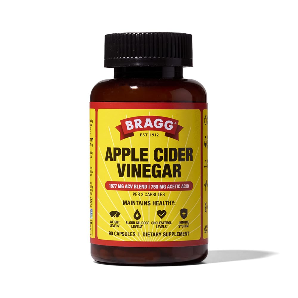 Bragg Apple Cider Vinegar Capsules bottle front view
