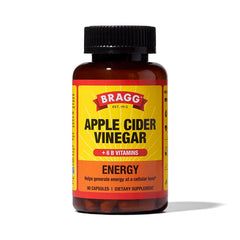 Bragg Apple Cider Vinegar Capsules with B12 bottle and label