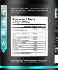 Brain-boosting mushroom complex for cognitive support