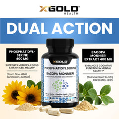Brain focus concept with supplement capsules