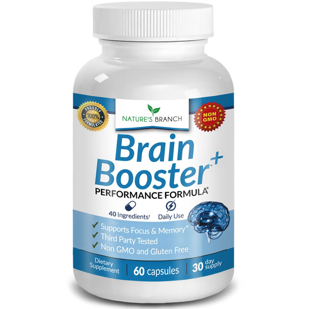 40-in-1 Brain Booster bottle on a white background
