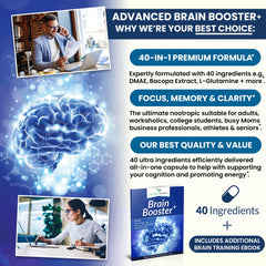 DMAE and ingredients highlighted on Brain Booster formula