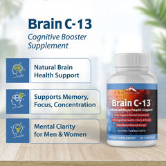 Zenith Labs Brain C-13 supplement bottle with label detail