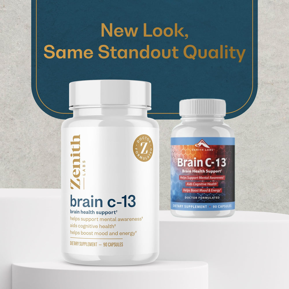 Zenith Labs Brain C-13 bottle displayed with product information