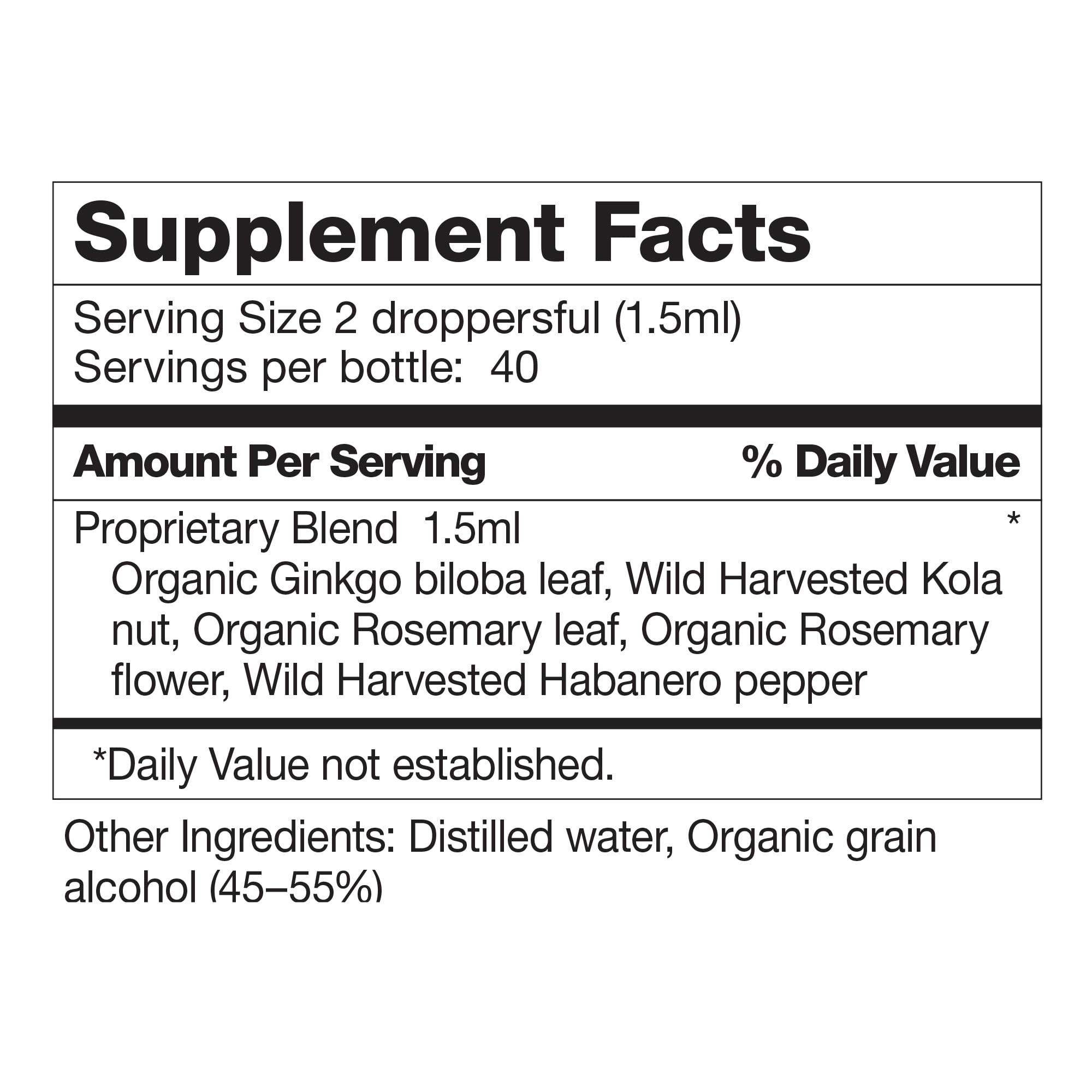 All-natural brain formula with vegan ingredients