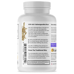 Brain Forza KSM-66 Ashwagandha capsules closeup highlighting easy daily intake.