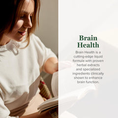 Brain Health supplement highlighting memory and focus benefits