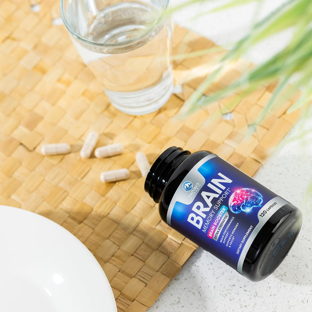 Packaging and product shot of Brain Memory Supplement 120 capsules