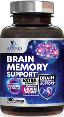 Brain Memory Supplement Pills product image showing 180 capsules
