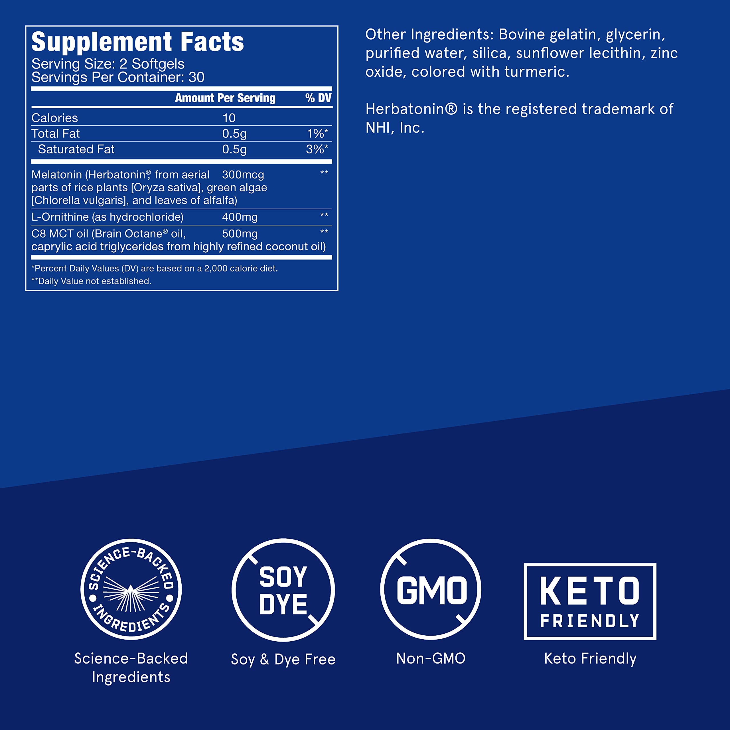 Bulletproof Sleep Mode includes Brain Octane C8 MCT Oil ingredient