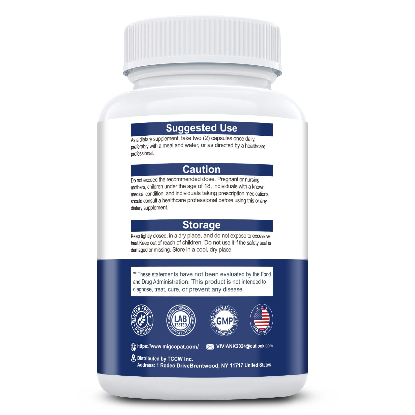 120-capsule bottle designed for daily brain health