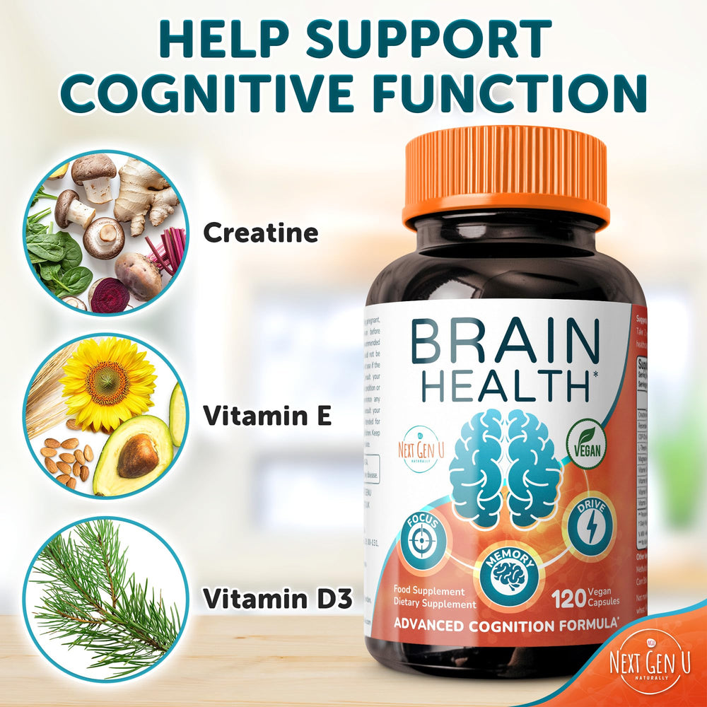 Product packshot for Brain Supplement 120 Vegan Capsules