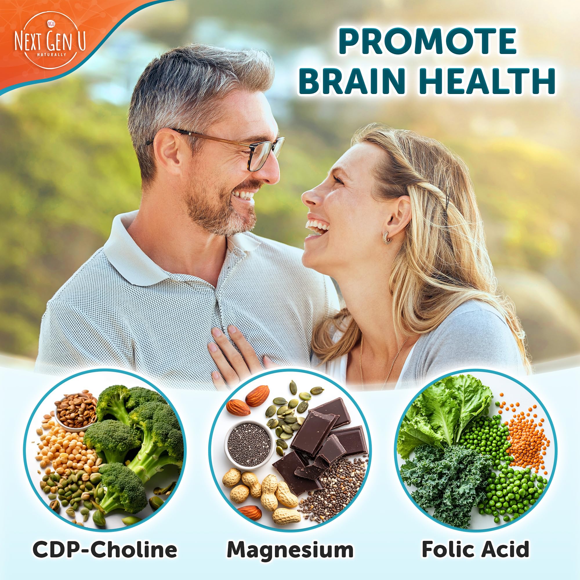 Promotional graphic for Brain Supplement 120 Vegan Capsules