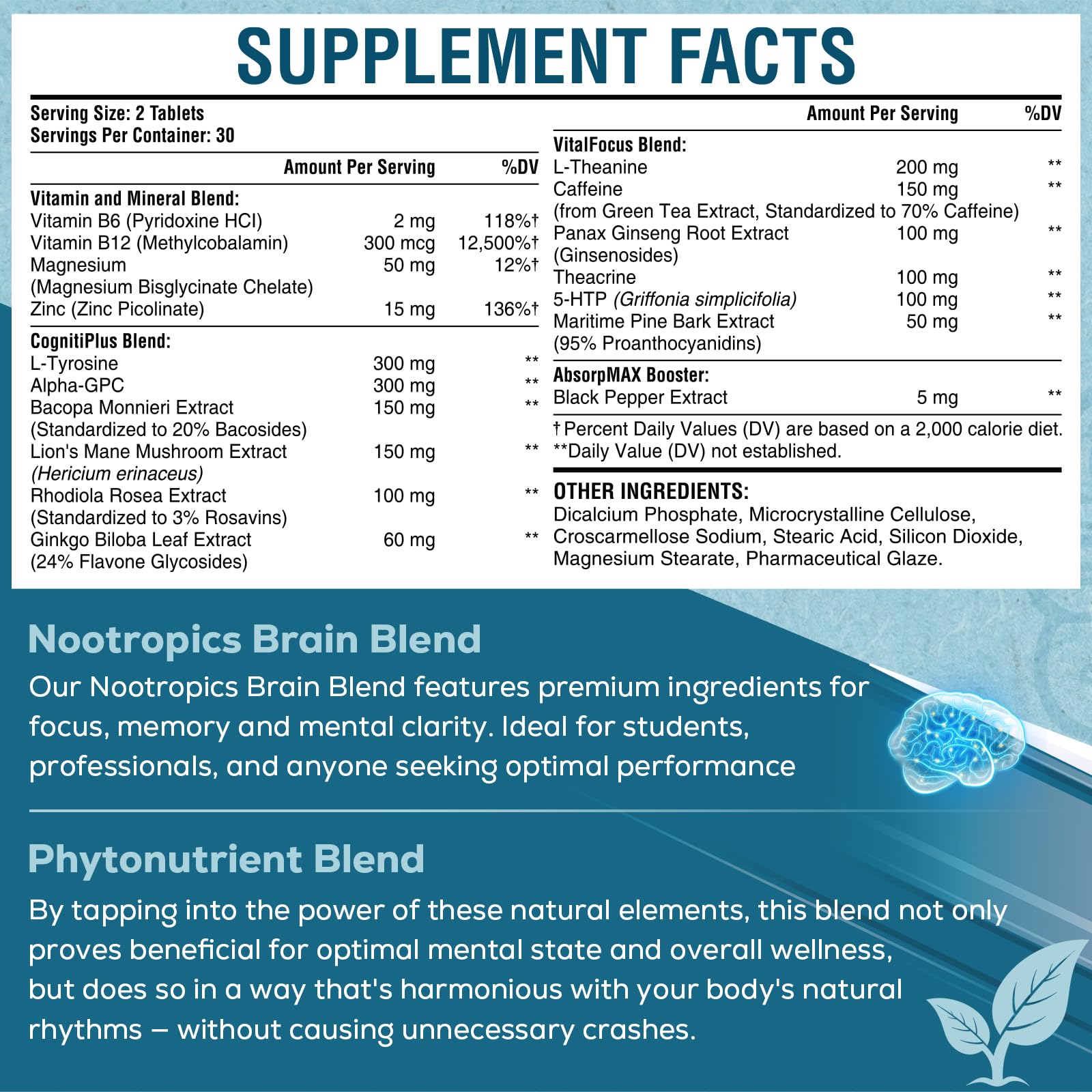 Capsules of the 17-in-1 brain supplement