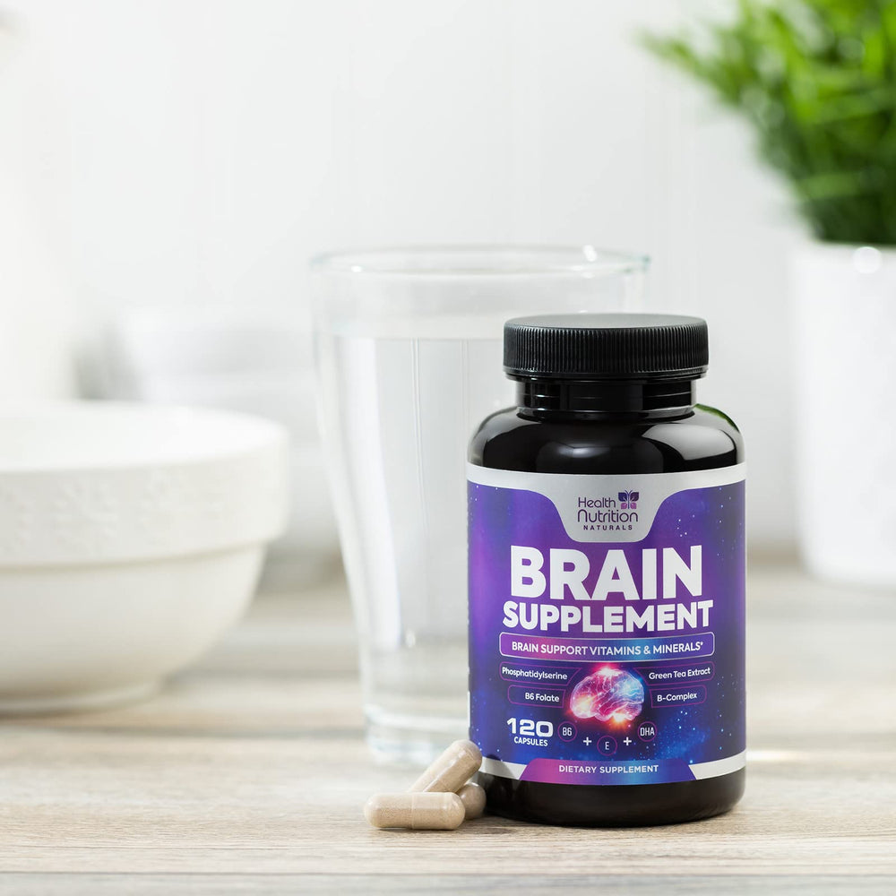 120-capsule bottle of brain health vitamins