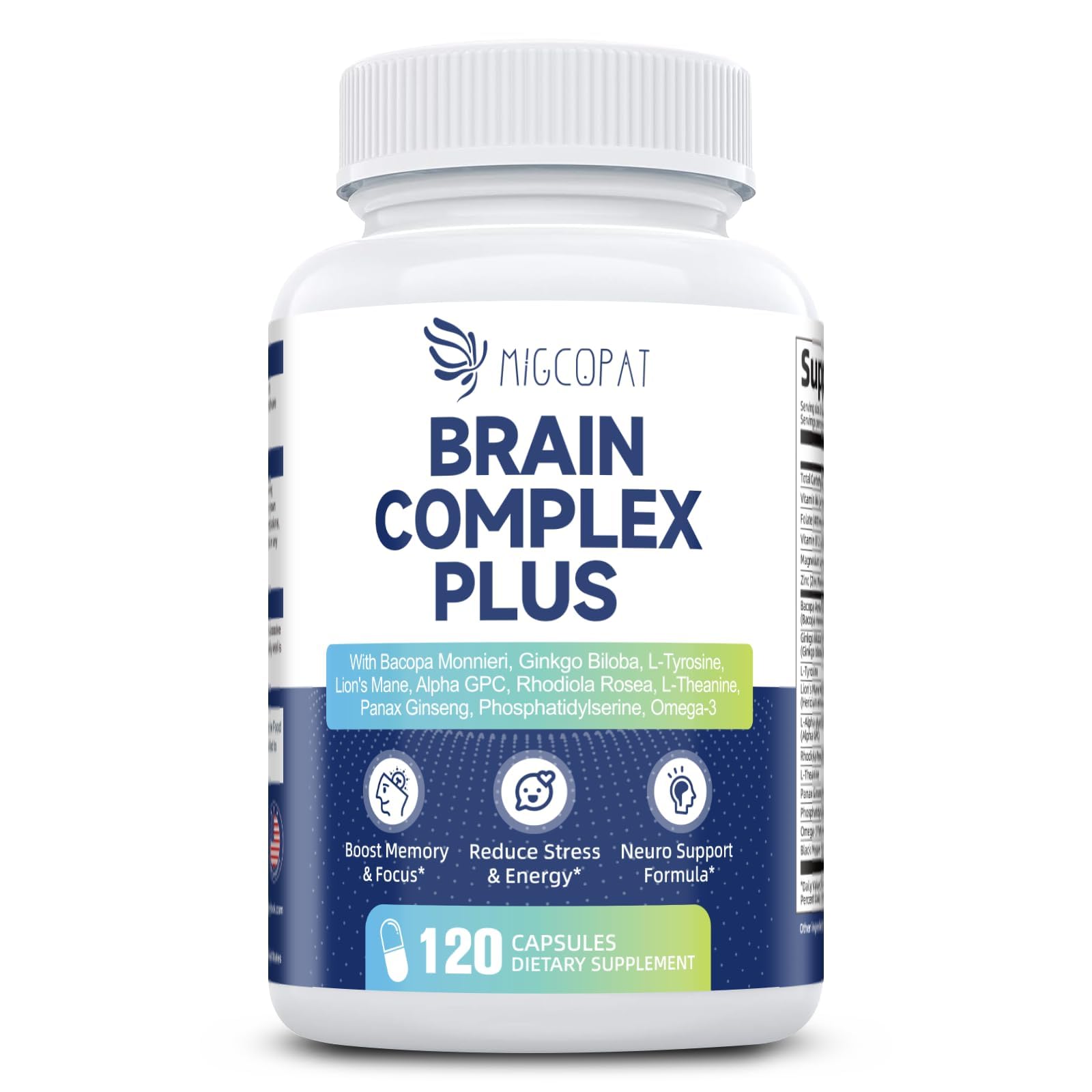 Omega-3 DHA & EPA soft gels included in the formula