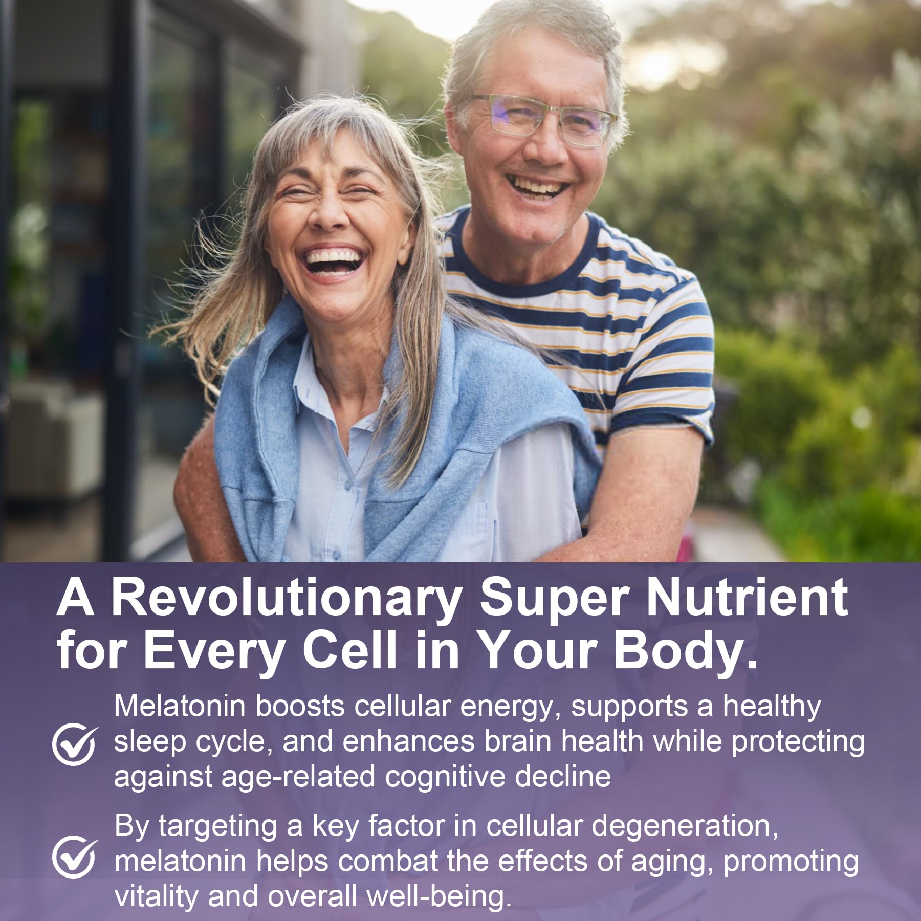 Brain health and immune support with melatonin, B6, Ashwagandha