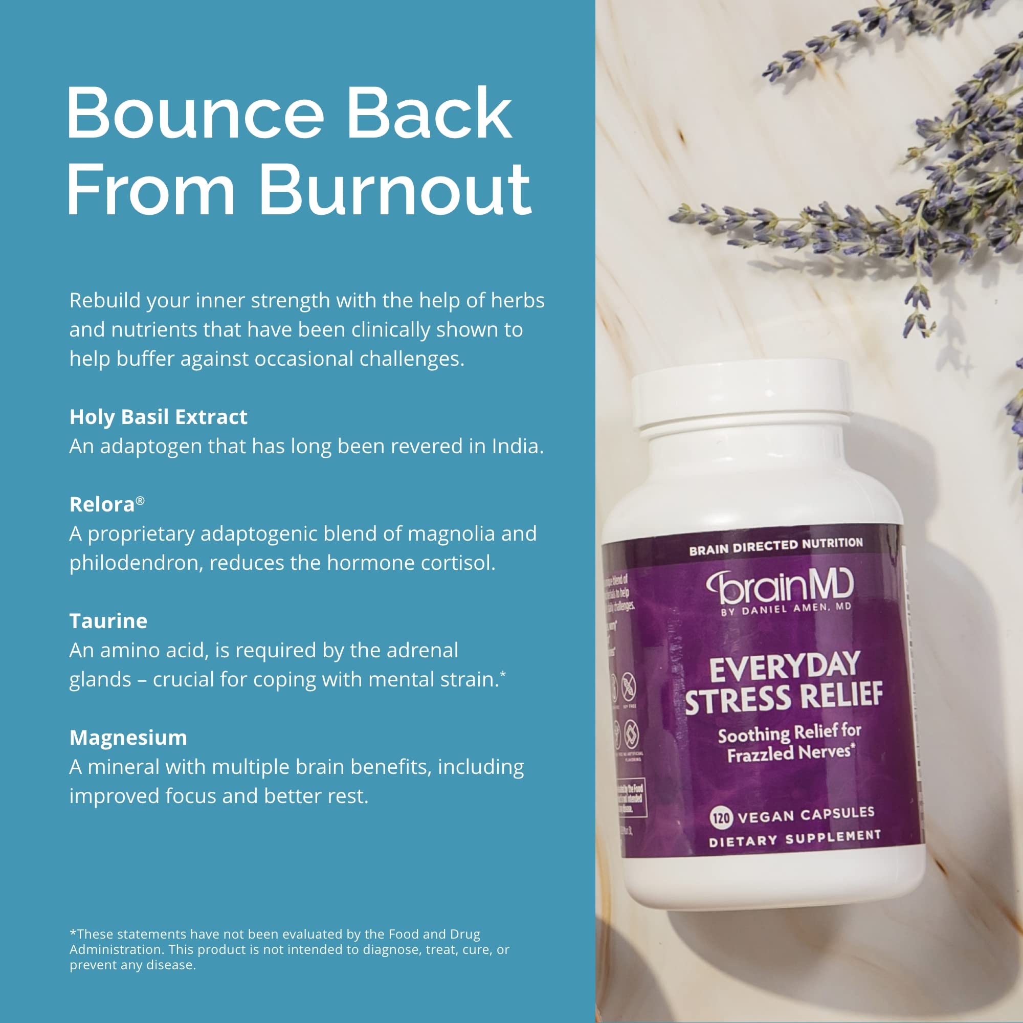 Packaging and branding for BRAINMD Dr Amen Everyday Stress Relief